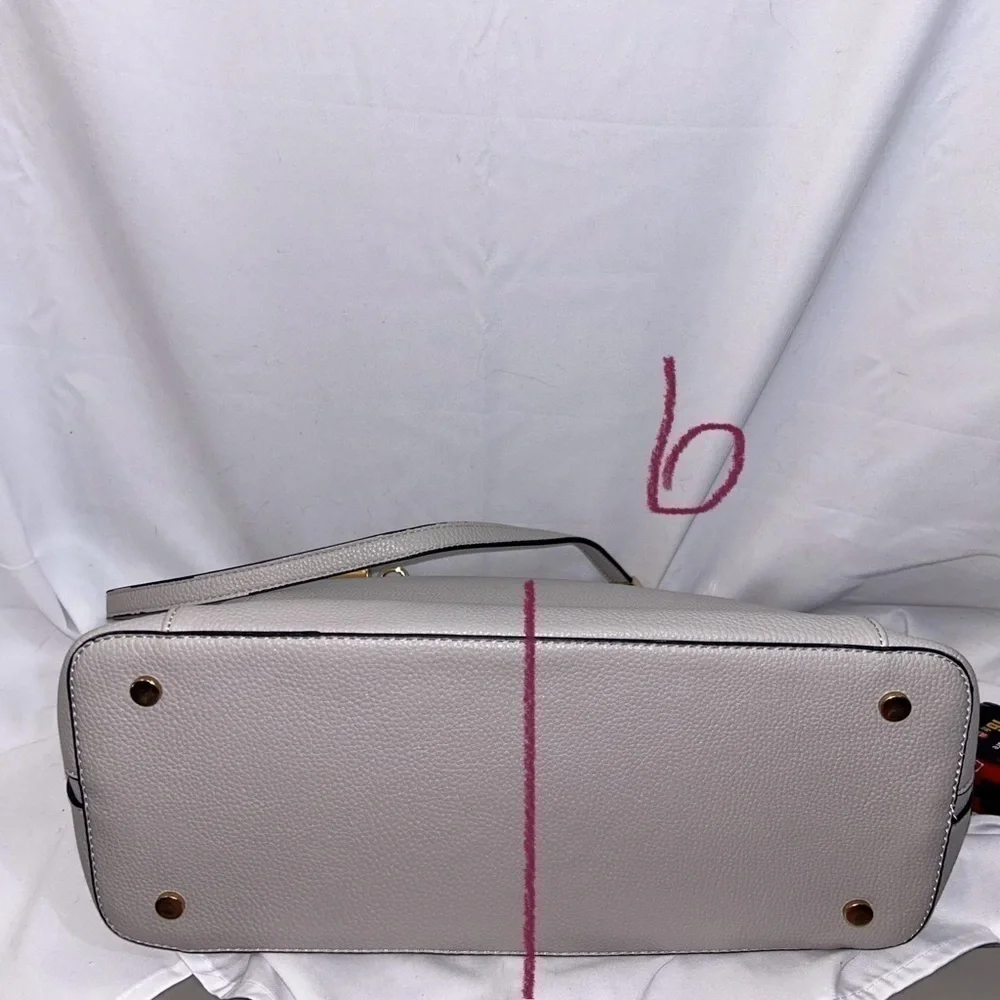 Purse Over the Shoulder Handle Bag Canvas Handbag Zipper Closure Pockets Square